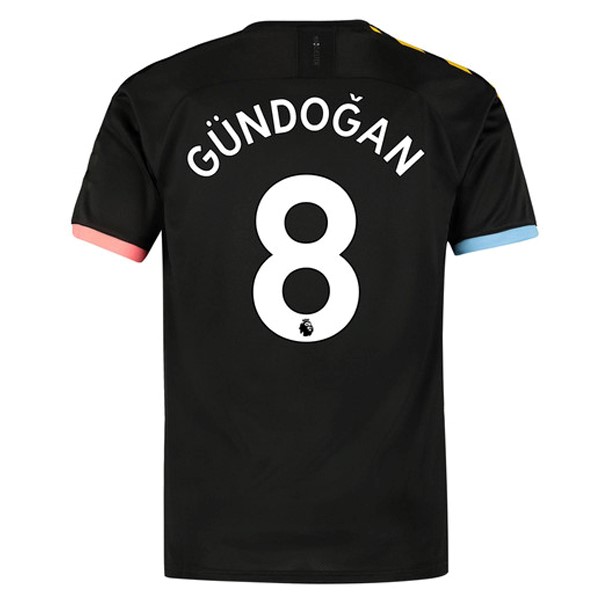 Camiseta Manchester City NO.8 Gundogan Replica Segunda Ropa 2019/20 Negro